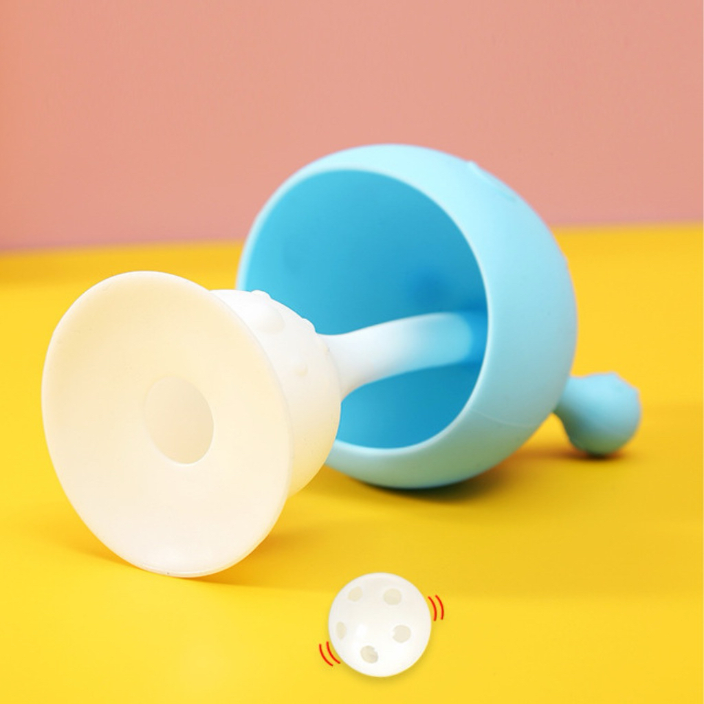 ยางกัดหัวเห็ดสำหรับเด็ก มีเสียงกรุ้งกริ้ง มีกล่องแถมฟรีให้ ของเล่นเด็ก เห็ดมีเสียง - รูปที่ 3