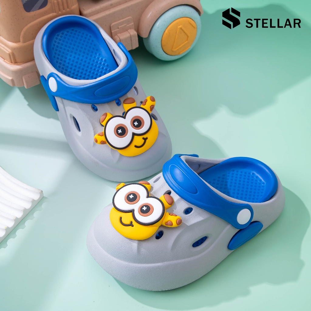 STELLAR รองเท้าแตะเด็กฤดูร้อนรองเท้าแตะหัวปิดลายการ์ตูนกวาง น่ารักพื้นนิ่มกันลื่น เด็กชายเด็กหญิง - รูปที่ 2