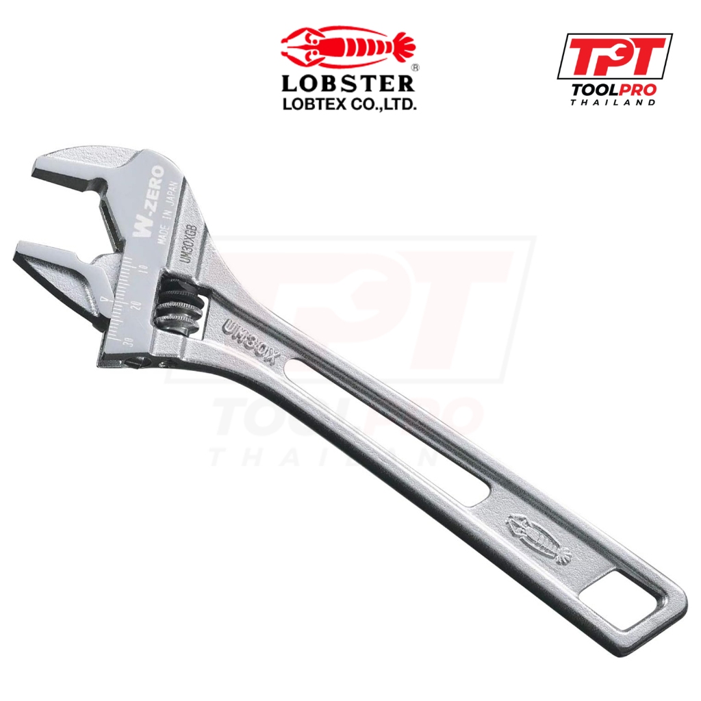Lobster Lobtex ประแจเลื่อน 200mm Hybrid Adjustable Wrench X-DRIVE W-ZERO (UM30XGB)