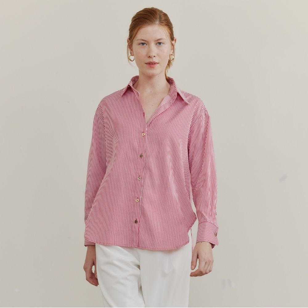 MAVE LIMITED COLOR เสื้อรุ่น Orchard shirt สี RED