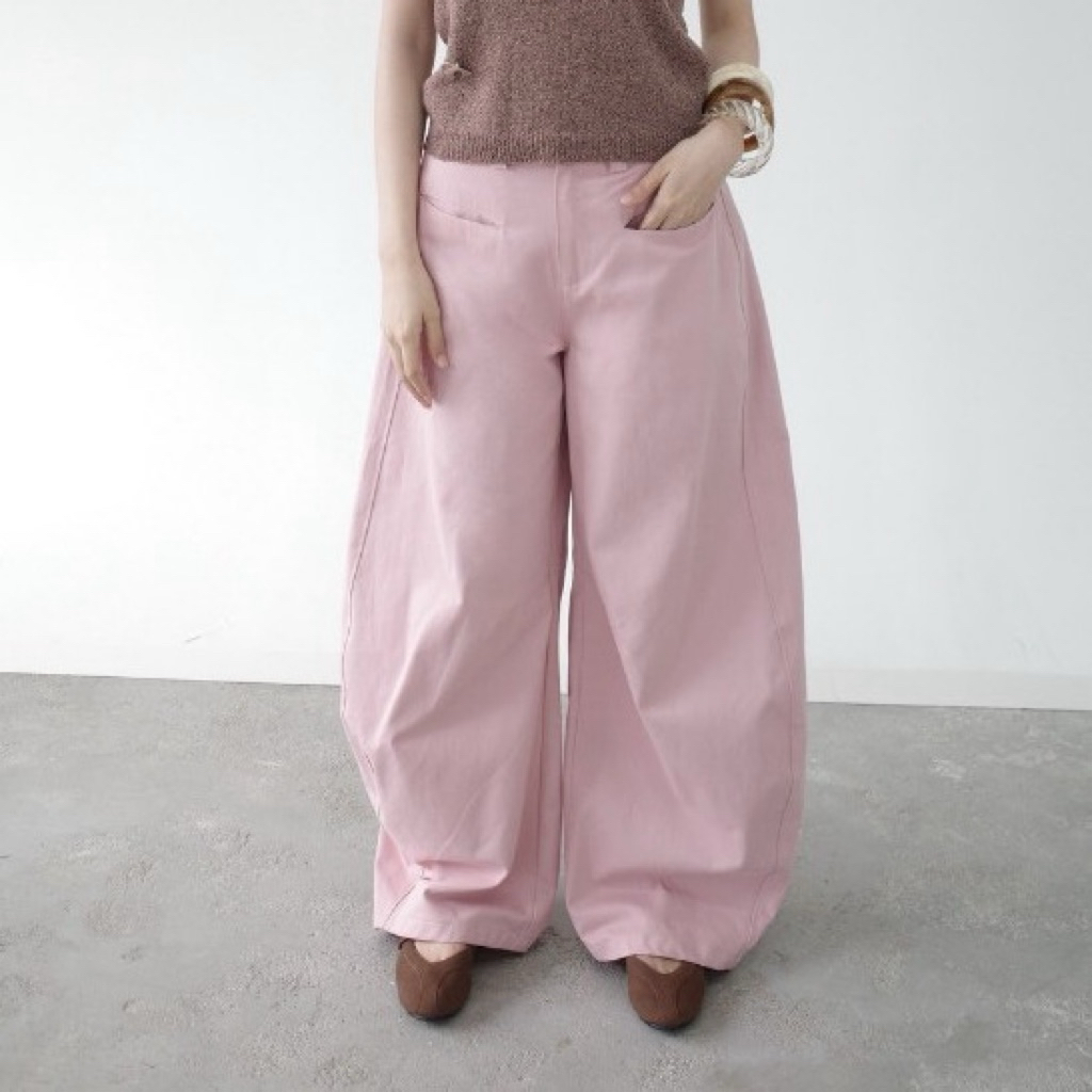 Akkara กางเกงขายาว Beckสีชมพู แบรนด์ Akkara SizeL