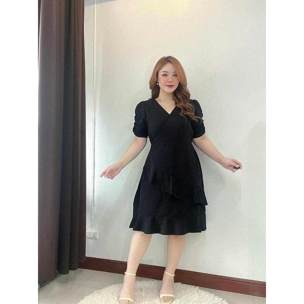 เดรสสวยๆเดรสสาวอวบ ใส่สบายไม่ร้อน ชุดพรางหุ่นผ้ายืดฟรีไซต์ ชุดเซ็ตสาวอวบ  เสื้อผ้าสาวอวบอ้วน เสื้อผู้หญิง เสื้อผ้าแฟชั่น