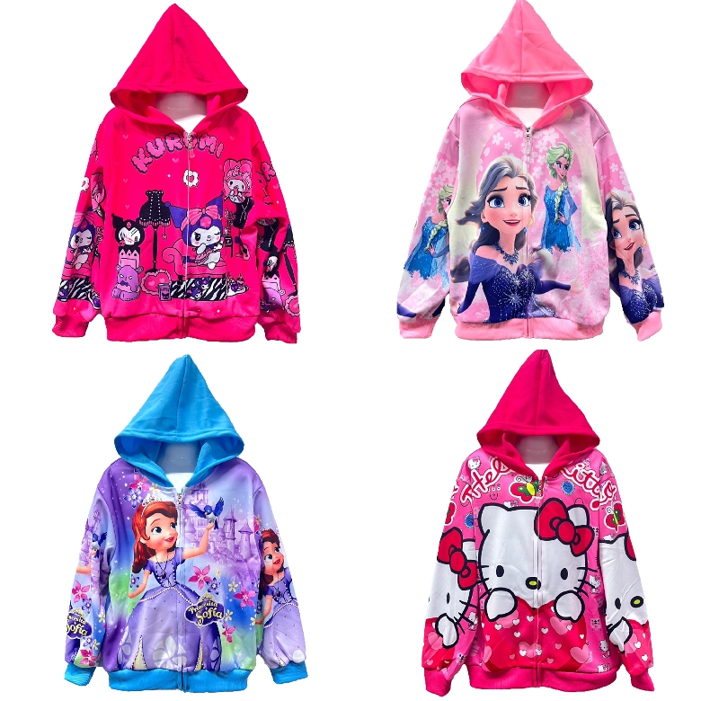 แจ๊กเก็ตเด็กผู้หญิง เสื้อกันหนาว เสื้อแขนยาว  ผ้าสำลี PMJC(051-060)