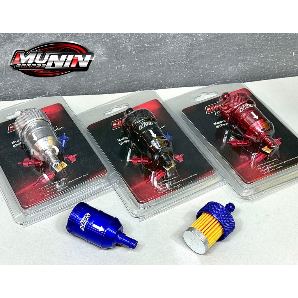 กรองน้ำมันเบนซิน SksRacing สำหรับรถคาร์บู งานCncอย่างดีใส่กรองถอดทำความสะอาดได้ลดปัญหาทางเดินน้ำมันตัน