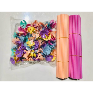 ก้านลูกโป่งแพ็ค10 อัน พร้อมจุก ที่สูบลม กาวติดลูกโป่ง