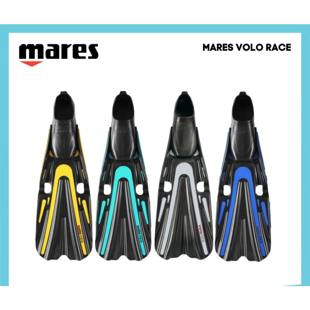 ✨🪸 Mares Volo Race diving fins, Full Foot Fins - ฟินดำน้ำ ตีนกบดำน้ำ