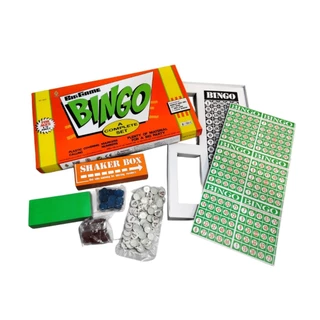 เกมบิงโก BINGO ครบเซต Big Game ชุดบิงโกครบชุด พร้อมเบอร์สุ่ม 75 เบอร์ + ตัวครอบตัวเลข แผ่นการ์ด เล่นได้หลายคน 9023 #