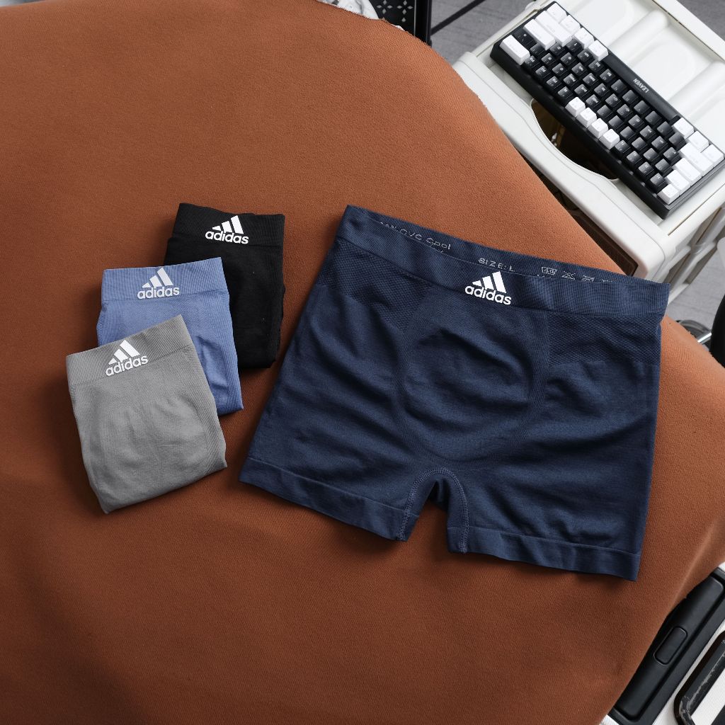 กางเกงใน Boxer Adi 3 ตัว โทนเข้ม ชายหญิง(Unisex) ผ้าสแปนเด็กซ์ Spandex นุ่มใส่สบาย