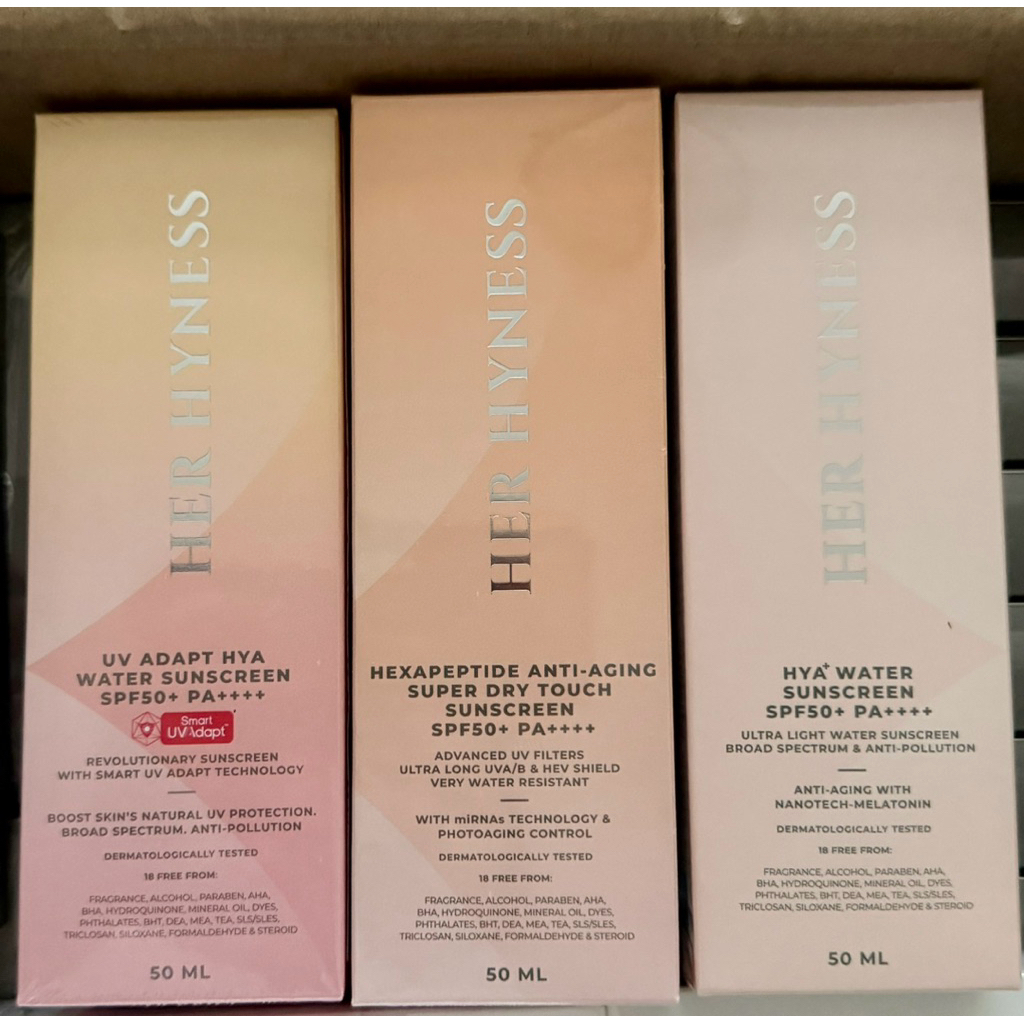 ฉลากไทย (exp.2028) กันแดดHER HYNESS  SPF50+ PA++++ 50 ML.