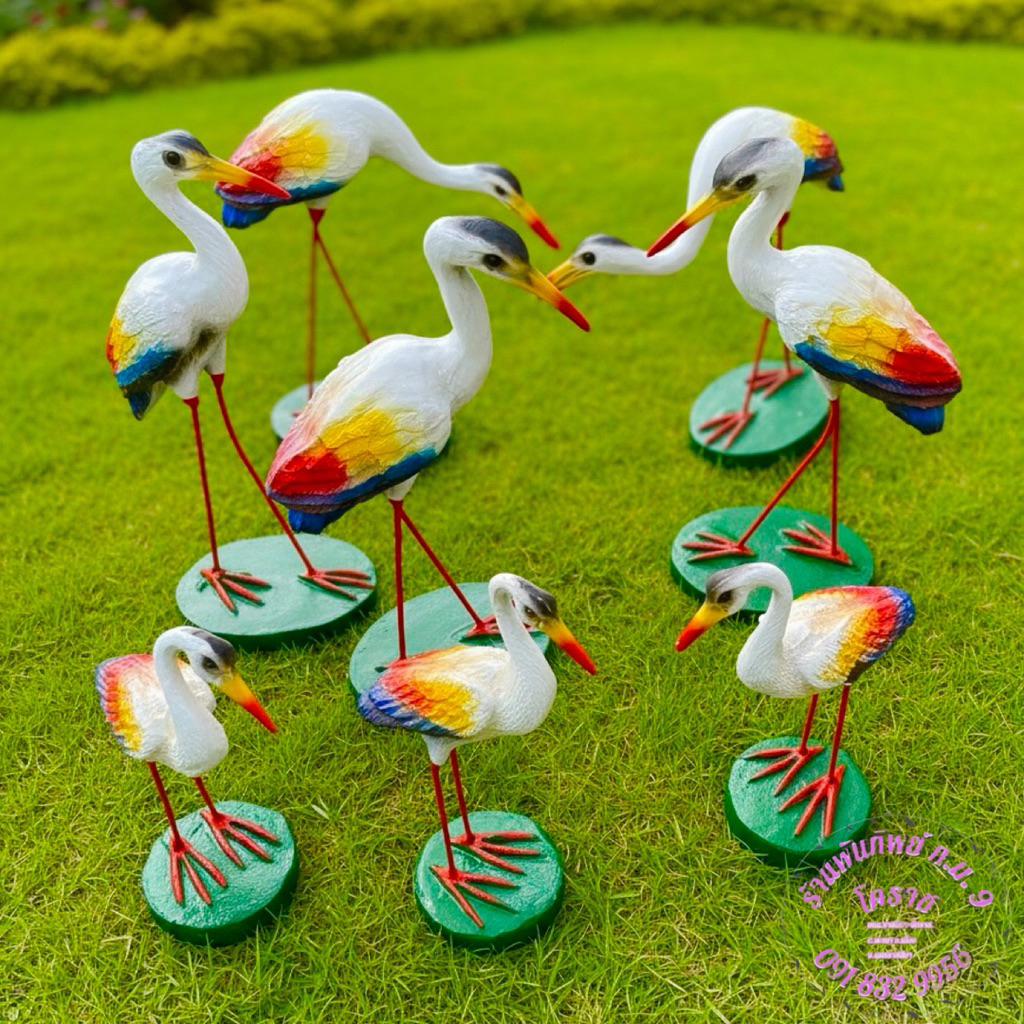นกกระยางเรซิ่น แต่งสีปีก ราคาต่อตัว