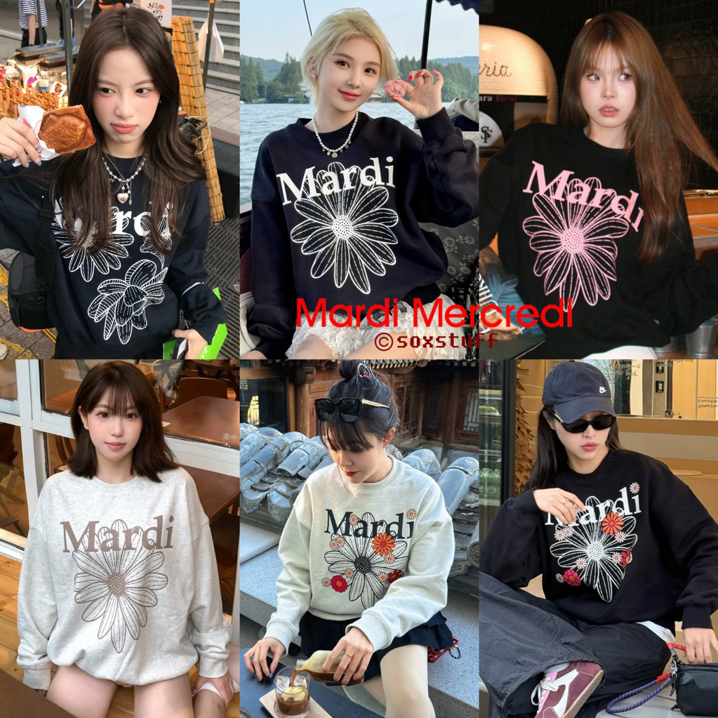 [พร้อมส่ง] Mardi Flowermardi Sweatshirt สเวตเตอร์