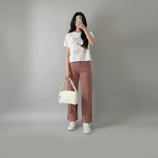 KEDS กระเป๋า รุ่น THE KEDS QUILT SHOULDER BAG สีครีม ( KF25ACB13001 )