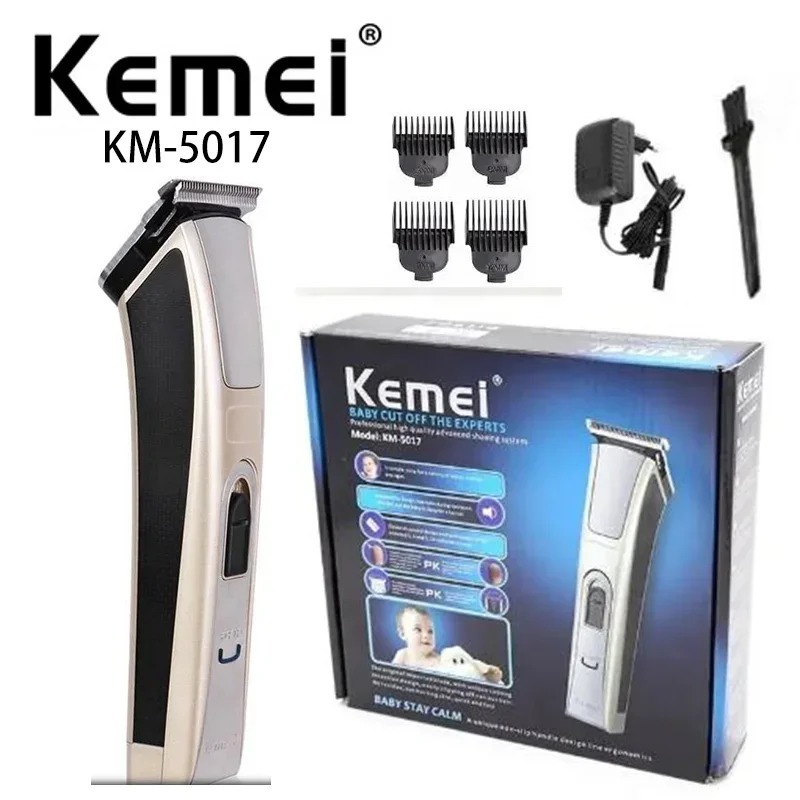 Kemei Km-5017 ปัตตะเลี่ยนตัดผม ไร้สาย เสียงเงียบ พร้อมอุปกรณ์ทั้งชุด ราคาประหยัด (ลับคมแล้ว)