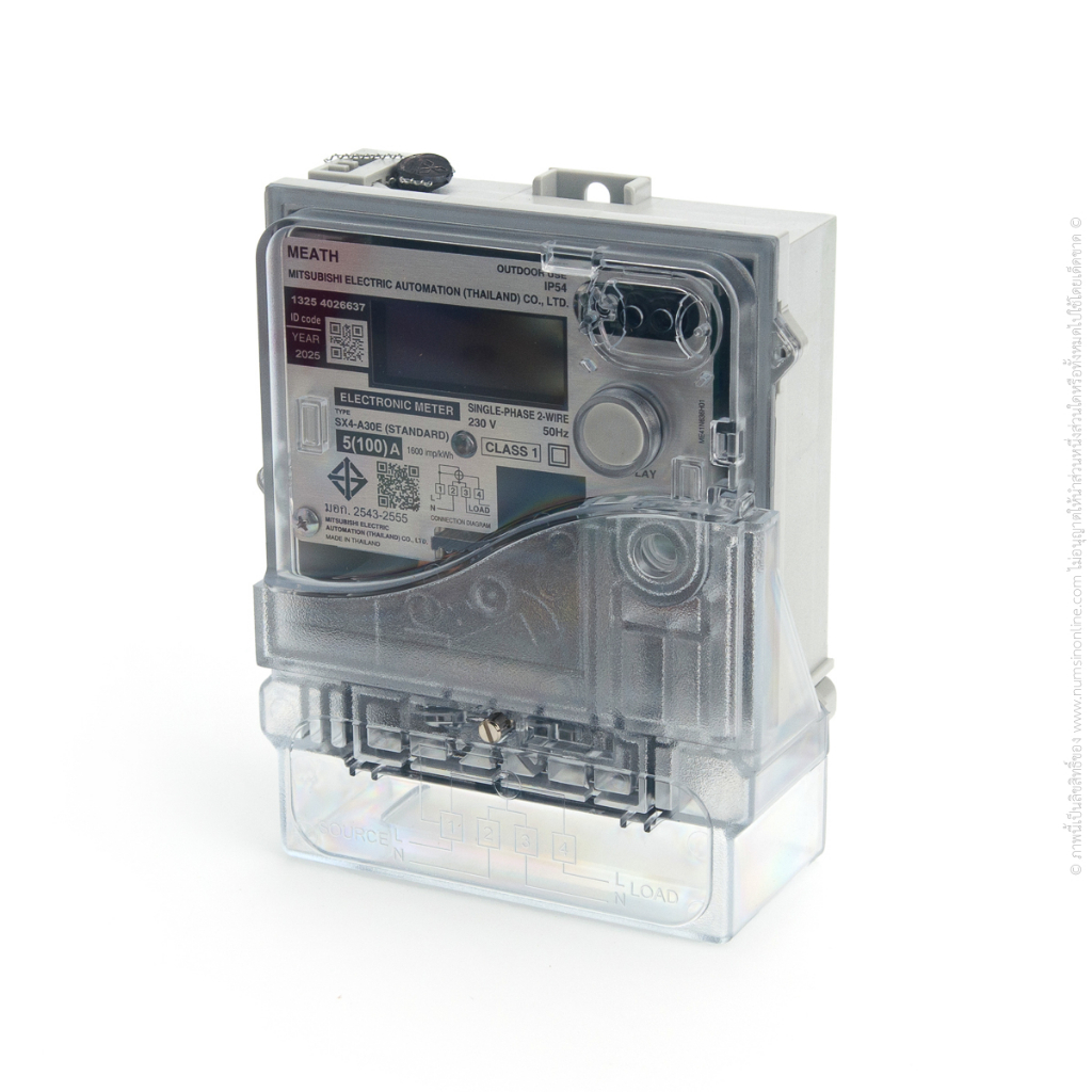 มิเตอร์ไฟฟ้าดิจิตอล 5A(100A) 2P MITSUBISHI SX4-A30E