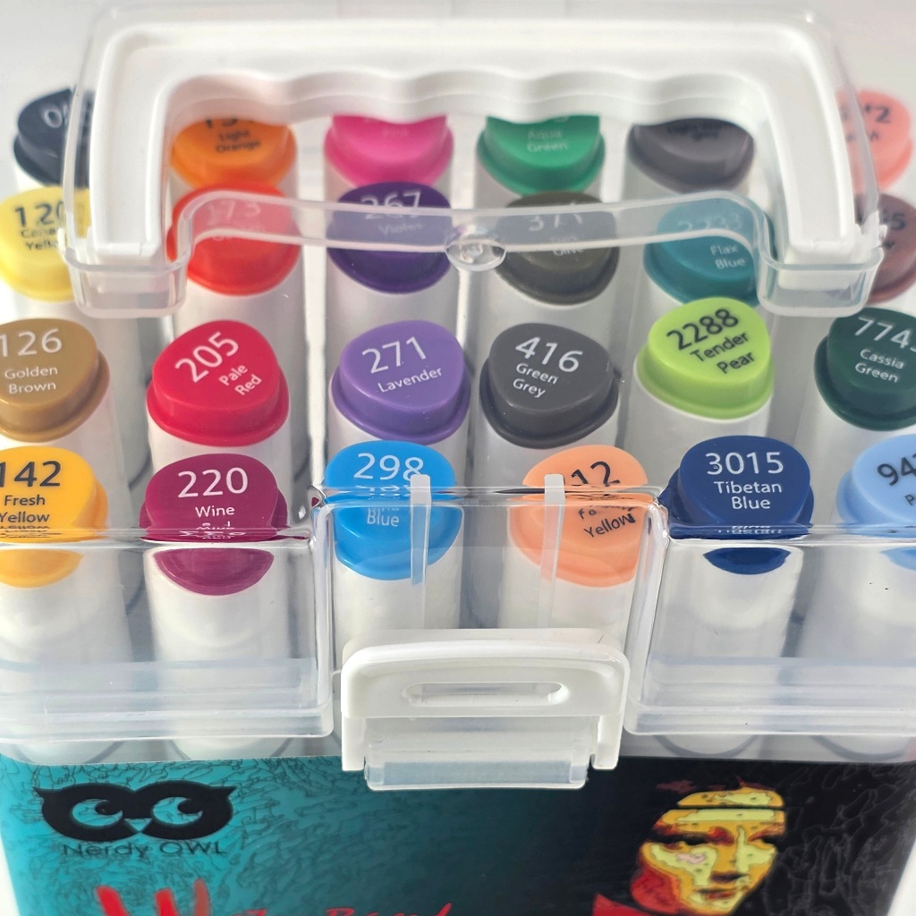Nerdy OWL Dual-Tip Water-based Markers 24 colors SET2 ปากกาสีเมจิกสูตรน้ำ ล้างออกได้ ปลอดสารพิษ - รูปที่ 7