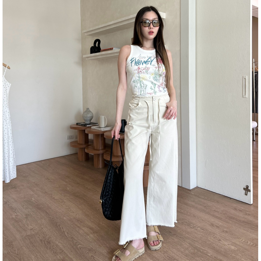 tshop กางเกงยีนส์ Denim ขอบลุ่ย ราคา ถูกที่สุด โปรบีเคเค แกลเลอรีภาพที่ 3