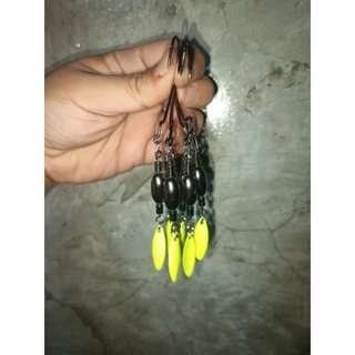 ชุดตกปลาช่อน Texas rig j-rig ฟรีเบ็ด2ตัว(ใบเขียว) เบ็ดหนอน worm Hook