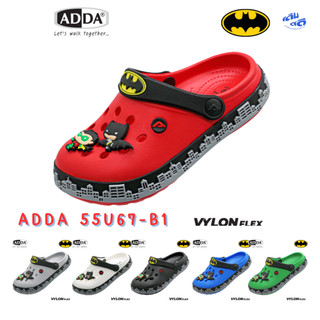 ADDA 55U67-B1 รองเท้าเด็กผู้ชาย หัวโต EVA ลิขสิทธิ์ BATMAN เบา กันลื่น รัดส้นได้ ไซส์ 28-35