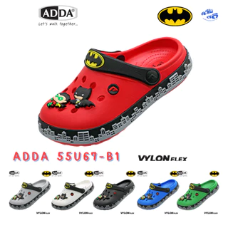 ADDA 55U67-B1 รองเท้าเด็กผู้ชาย หัวโต EVA ลิขสิทธิ์ BATMAN เบา กันลื่น รัดส้นได้ ไซส์ 28-35
