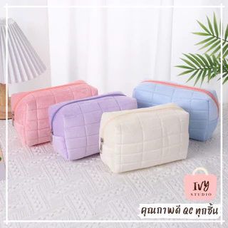กระเป๋าเครื่องสําอางมีซิป (G35) ขนาดใหญ่ จุของได้เยอะ สีพาสเทล มีให้เลือกหลายสี กระเป๋าดินสอ