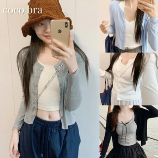 🌸พร้อ​มส่ง🌸เสื้อคาร์ดิแกนแจ็คเก็ตบางเสื้อผ้าป้องกันแสงแดดผ้าคลุมไหล่ผู้หญิง สไตล์ใหม่