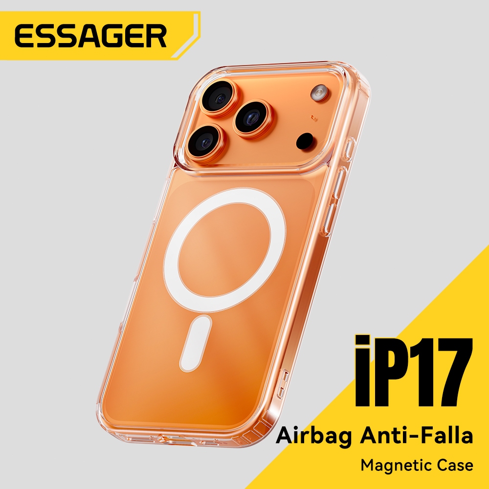 Essager เคสโทรศัพท์แม่เหล็กสำหรับ iP 17 Series พร้อมระบบป้องกันถุงลมนิรภัย