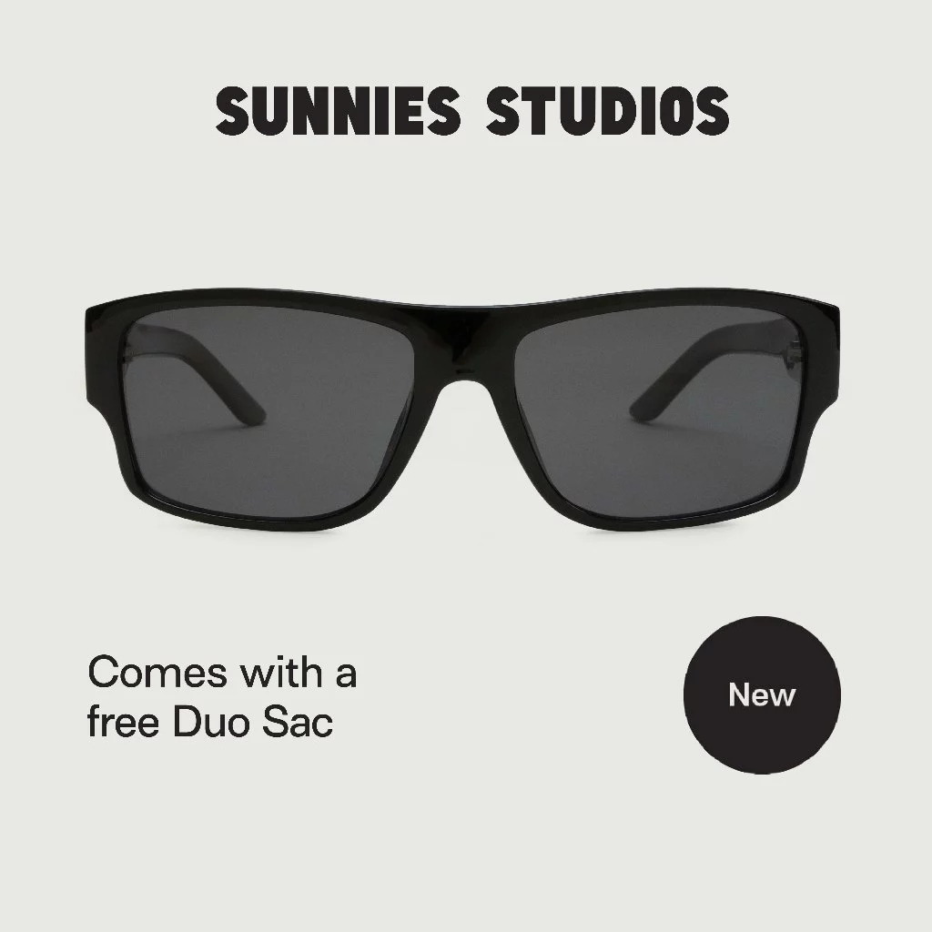 Sunnies Studios Nolan (แว่นกันแดดโพลาไรซ์ ทรงสี่เหลี่ยมโค้ง สำหรับยูนิเซ็กส์)