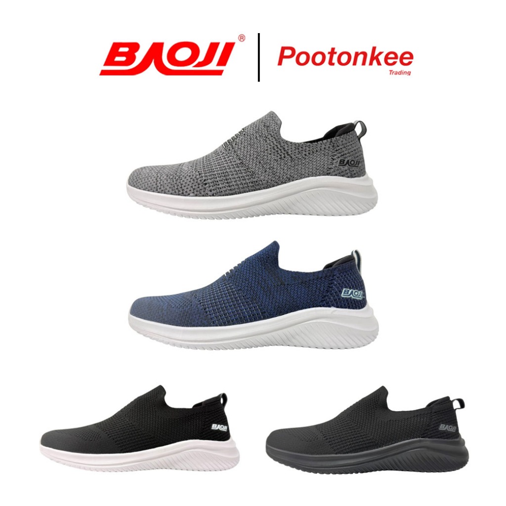 BAOJI บาโอจิ รุ่น BJM 680 รองเท้าผ้าใบ รองเท้าอีซี่ออนผู้ชาย