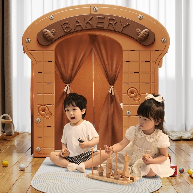 บ้านเบเกอรี่เด็ก สไตล์มินิมอล บ้านเด็ก เต็นท์เด็ก ขนาด 110*98.5*115 ซม. บ้านเด็กขนมปัง ร้านขนมเด็ก บ้านของเล่น