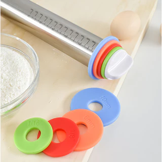 ที่นวดแป้งสแตนเลสแท้ ปรับได้4ระดับ และ แบบด้ามไม้ อย่างดี Rolling Pin