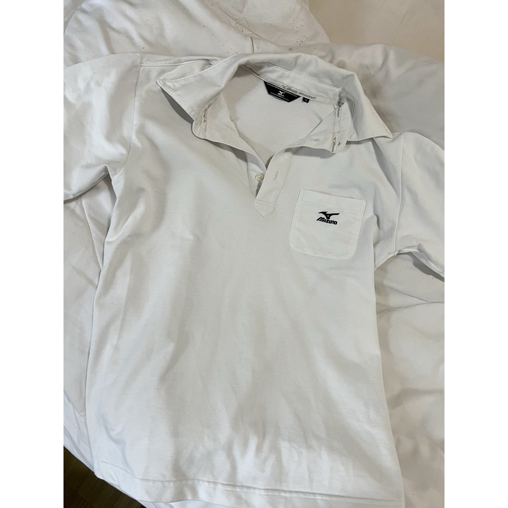 mizuno เสื้อโปโลสีขาว