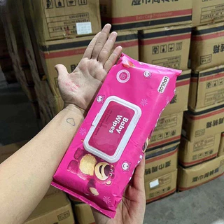80 แผ่น ทิชชูเปียกห่อใหญ่ หมี LOTSO แผ่นใหญ่ ทิชชู่เปียกของเด็ก กระดาษเปียก Baby Wipes ผ้านุ่มชุ่มชื่น อ่อนโยน