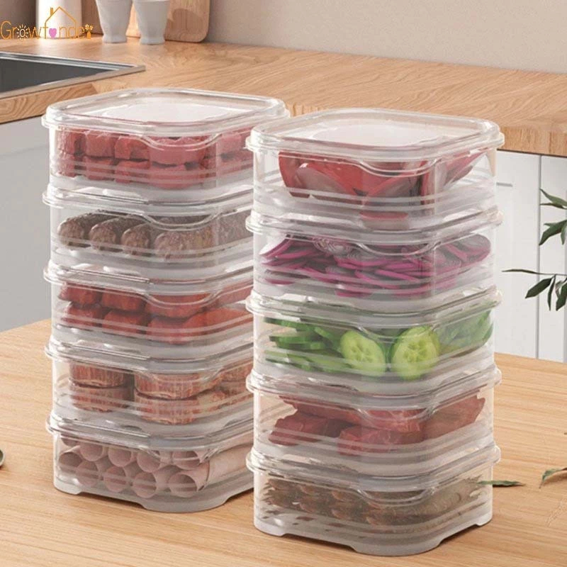 20 ชิ้น กล่องถนอมอาหารสำหรับช่องระบายน้ำในตู้เย็น กล่องเก็บเนื้อแช่แข็ง 350ml กล่องเก็บอาหารแบบปิดสนิท กล่องเก็บเนื้อแล