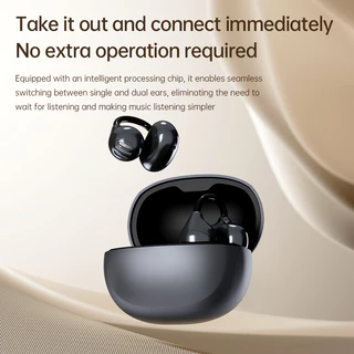 หูฟังบลูทูธไร้สายแบบหนีบหู J70 Ear-clip Design บลูทูธล่าสุด 6.0 เบสหนักแน่น ลดเสียง ดีเลย์ต่ำ เหมาะสําหรับ ไอโฟน Android