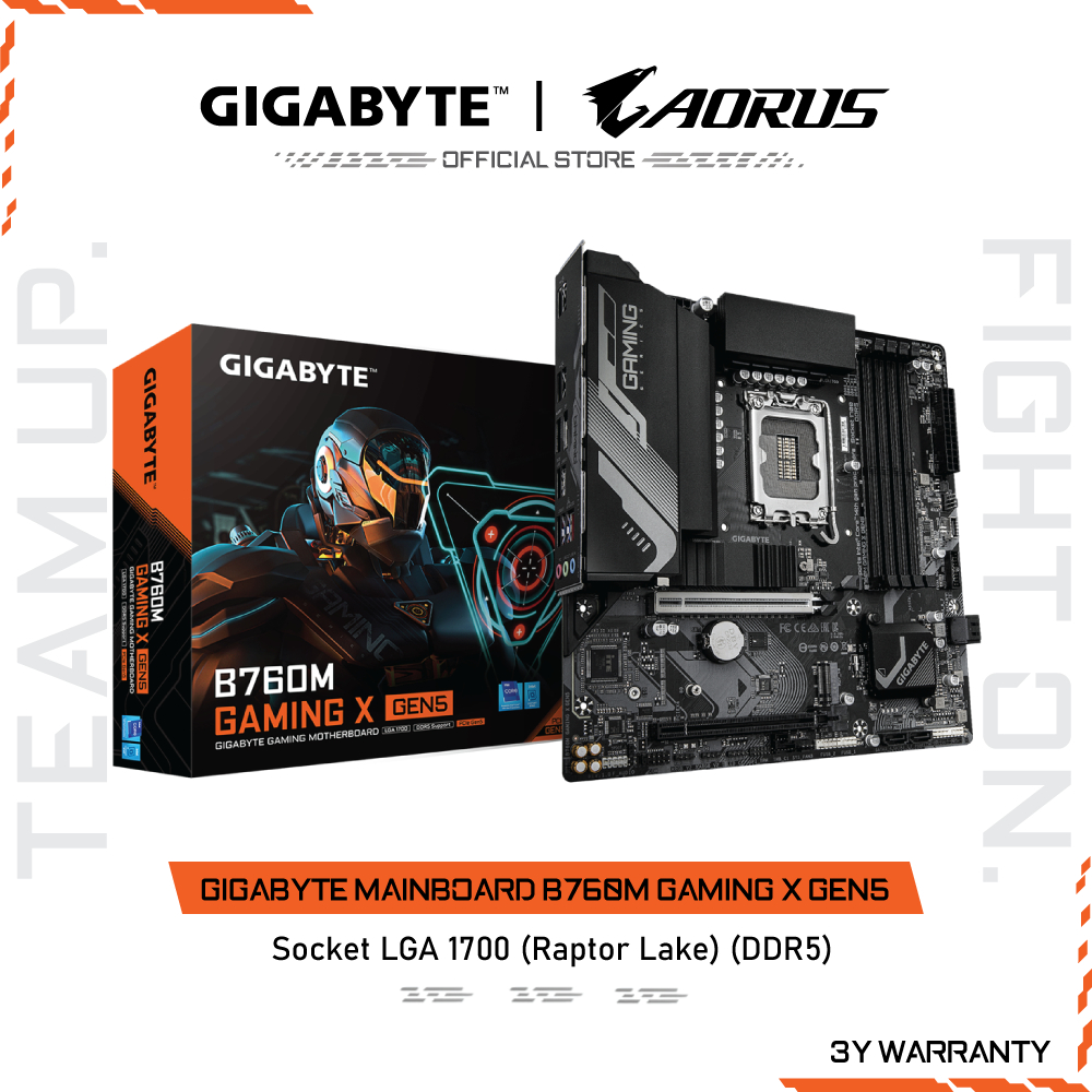 GIGABYTE MAINBOARD B760M GAMING X GEN5 เมนบอร์ด B760M GAMING X GEN5-1.0