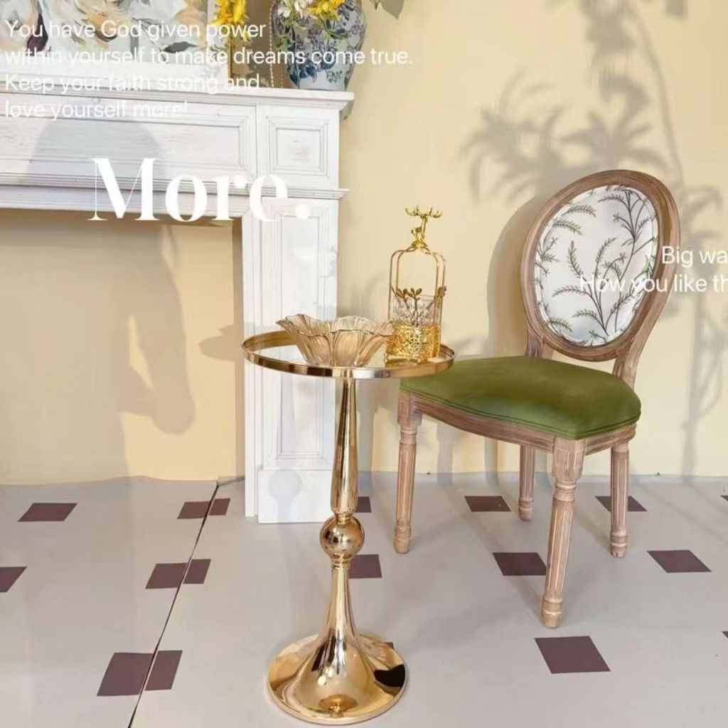 โต๊ะกาแฟสีทอง โต๊ะบาร์คาเฟ่ ของตกแต่งบาร์ โต๊ะข้างโซฟา โต๊ะทานอาหารในครัว โต๊ะกาแฟ(สินค้าจุด) - รูปที่ 6