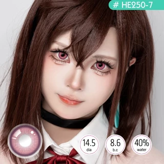 【Buy 5 Get 1 Free】จัดส่งภายใน 24 ชม. (pink / brown / blue / purple) ความชุ่มชื้นสูง (2 เลนส์) DIA14.2mm HE250-7