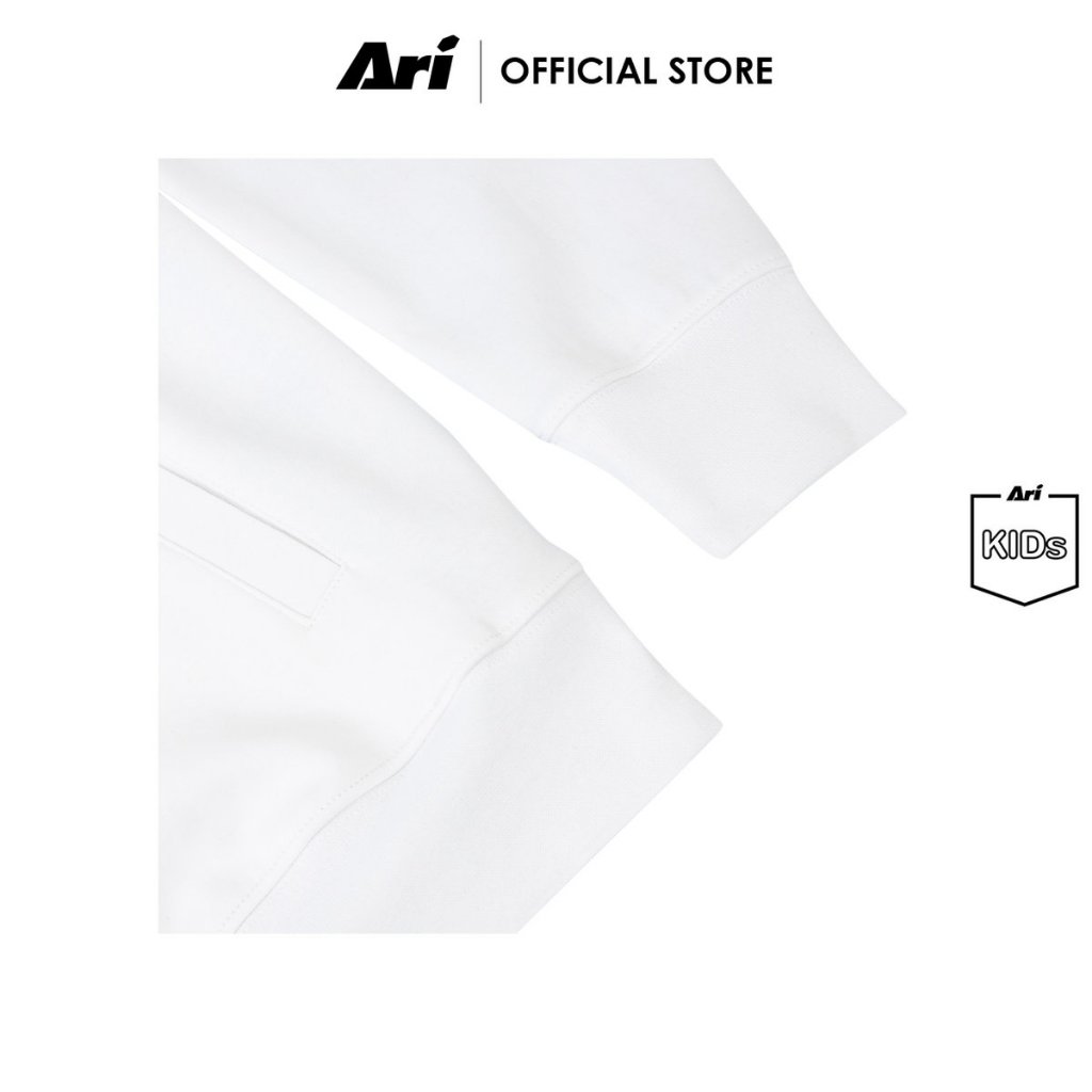ARI KIDS ESSENTIAL HOODIE – WHITE (AAP3150-02) เสื้อฮู้ด เด็ก อาริ ESSENTIAL สีขาว ราคา ถูกที่สุด ดีลบีเคเค แกลเลอรีภาพที่ 5
