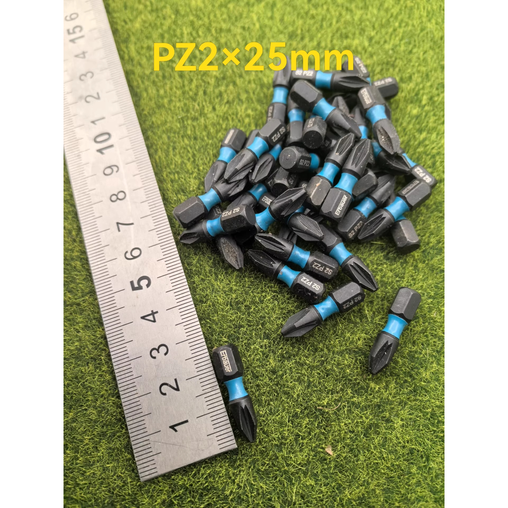 ดอกไขควงหัวแฉก Erbauer (แบรนด์อังกฤษ) เบอร์ PZ2 ยาว 25mm มีแม่เหล็กดูด (ของใหม่ ไม่มีแพ็ค)