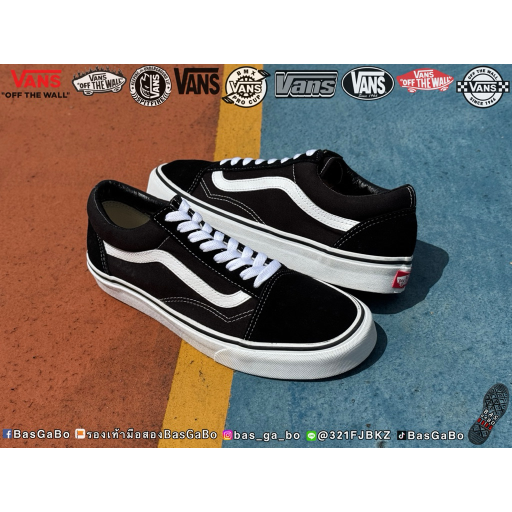 VANS OLD SKOOL CLASSIC BLACK - WHITE รองเท้ามือสอง รองเท้าVansมือสอง Vansมือสอง รองเท้าVans VansOldS