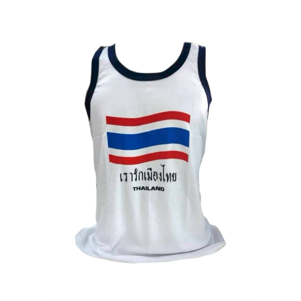 เสื้อกล้ามสกรีนลาย ธงชาติไทย ผ้า cotton100%