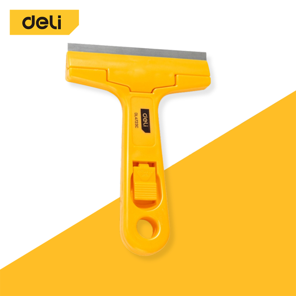 [ฟรีใบมีด] Deli ขูดลอกฟิล์ม มีดขูดสี มีดขูดทำความสะอาดกระจก พร้อมใบมีด มีใบมีด 10 เเละไม่มีใบมีด Plastic Scraper