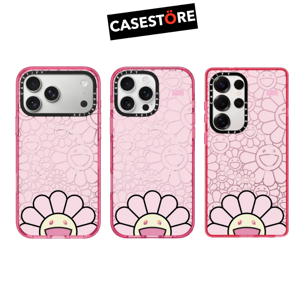 (พร้อมส่ง) CASETiFY Takashi Murakami Smile (Pink) Case | สำหรับ iPhone / Samsung | ของแท้