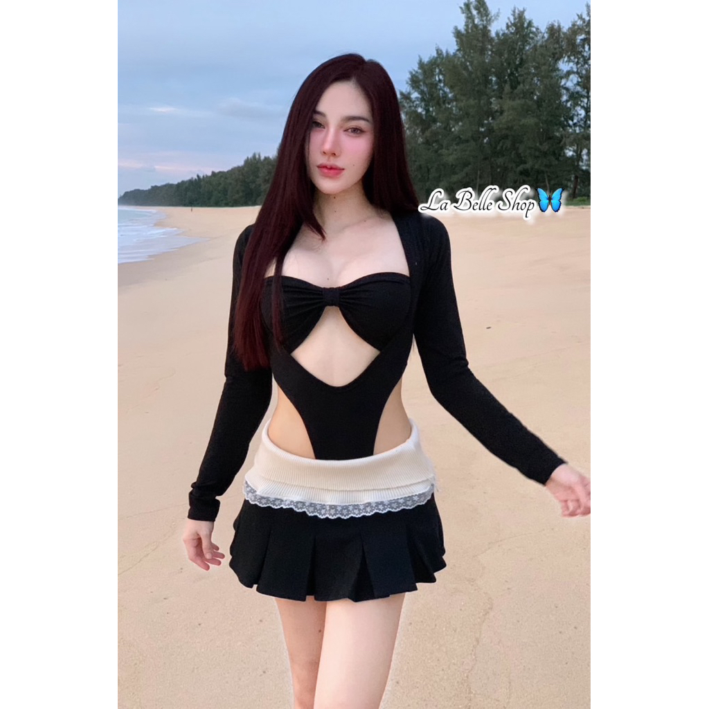 MNV STUDIO พร้อมส่ง Bodysuitบอดี้สูท 2ชิ้นสุดปังผ้านิ่มใส่สบายมากกกแช่บไม่ไหวใส่แยกก็ได้ แล้วแต่ชอบแต่ความเแช่บ