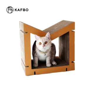 KAFBO HOME M SHAPE S Size - Brown ที่ลับเล็บแมว คอนโดแมว เฟอร์นิเจอร์แมว