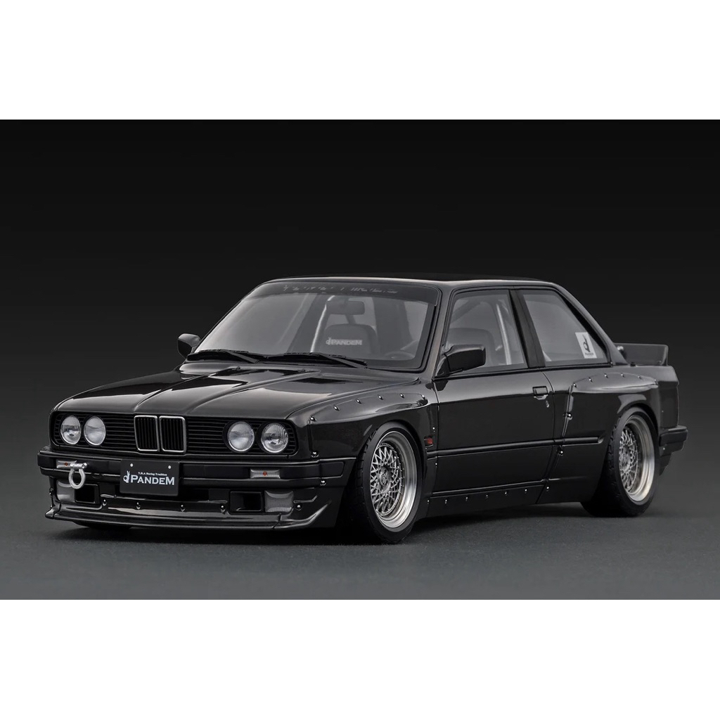 🔹BMW PANDEM E30 Gun Metallic IG3715 Scale 1:18 ยี่ห้อ Ignition Model