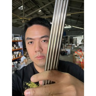 (ได้5อัน)หลอดดูดน้ำแสตนเลส ยาว24cm หนา6mm ออกใบกำกับภาษีได้