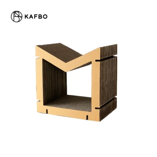 KAFBO HOME M SHAPE S Size - Brown ที่ลับเล็บแมว คอนโดแมว เฟอร์นิเจอร์แมว