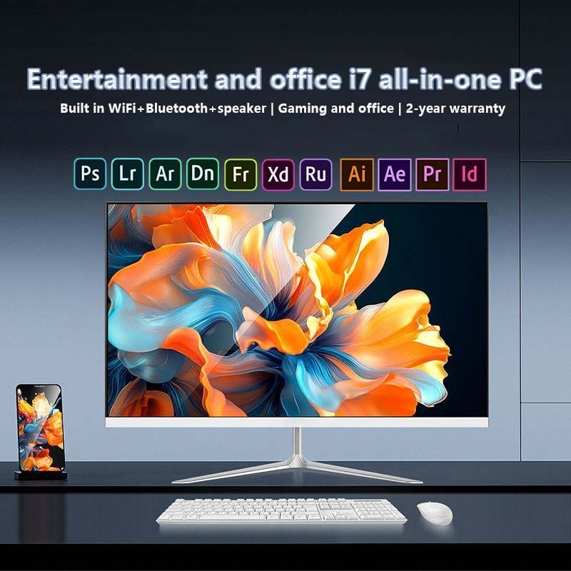 2025  24 นิ้ว Intel Core i7 4700MQ all in one pc 16G 512G SSD เกมสำนักงานความบันเทิงการติดตั้งของแท้