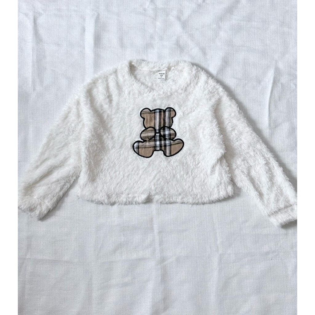 เสื้อกันหนาวเด็กมือ2 สีขาว ไซส์6ขวบ SHEIN